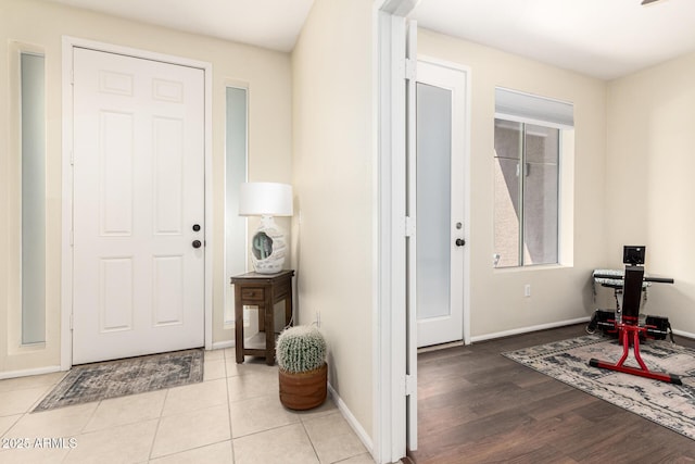 entryway featuring light wood-type flooring