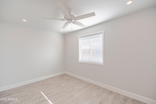 1135 E 4th St, Casa Grande, AZ 85122 - spare room with light wood finished floors, baseboards, recessed lighting, and ceiling fan