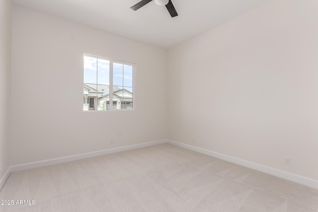 1645 E Minton St, Mesa, AZ 85203 - empty room with light carpet, baseboards, and a ceiling fan