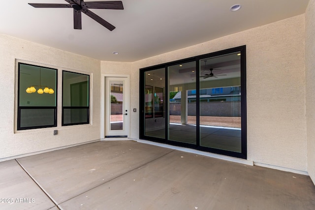 1645 E Minton St, Mesa, AZ 85203 - view of patio / terrace featuring a ceiling fan