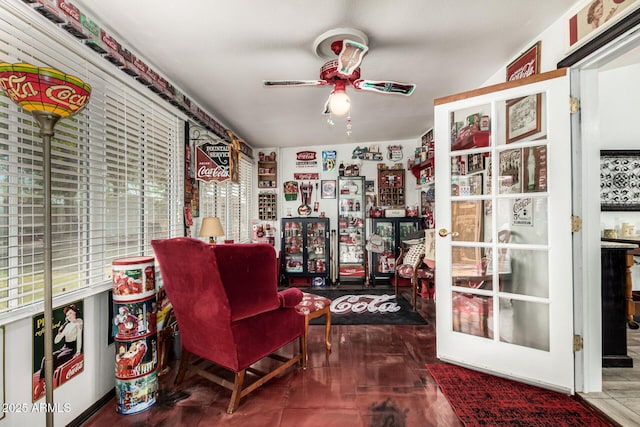4013 E Delta Cir, Mesa, AZ 85206 - sitting room featuring a ceiling fan and plenty of natural light