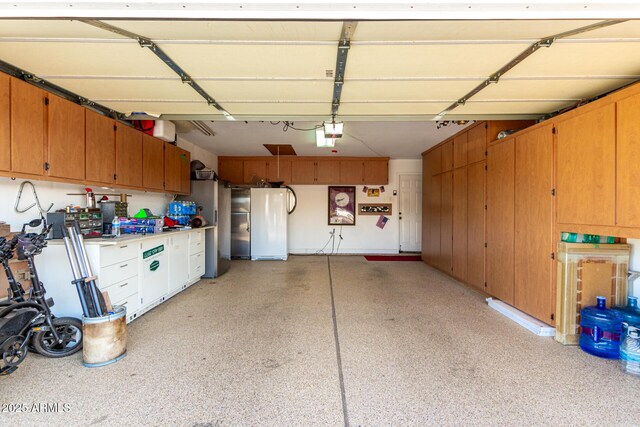 4013 E Delta Cir, Mesa, AZ 85206 - garage with a garage door opener and freestanding refrigerator