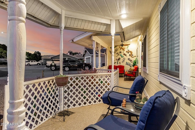 4013 E Delta Cir, Mesa, AZ 85206 - covered porch with a ceiling fan