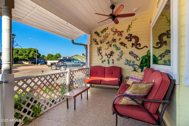 4013 E Delta Cir, Mesa, AZ 85206 - porch with a ceiling fan