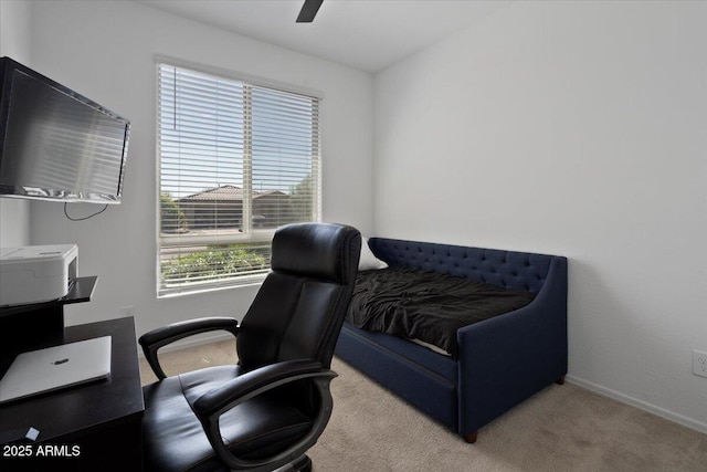 6313 N 68th Dr, Glendale, AZ 85303 - office area with carpet flooring, baseboards, and ceiling fan