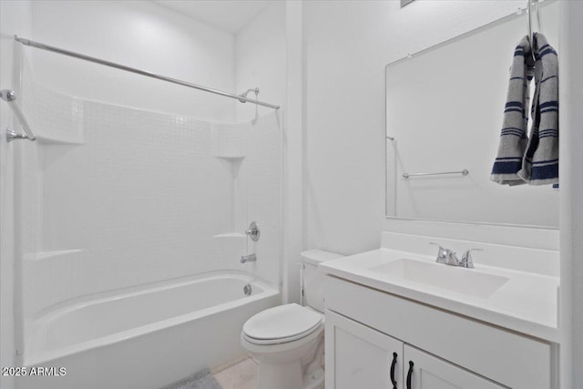 6313 N 68th Dr, Glendale, AZ 85303 - full bath with toilet, vanity, shower / washtub combination, and tile patterned flooring