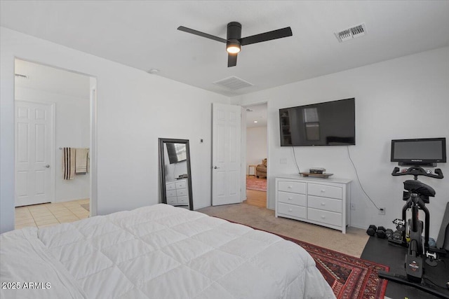 6313 N 68th Dr, Glendale, AZ 85303 - bedroom with ceiling fan and ensuite bathroom
