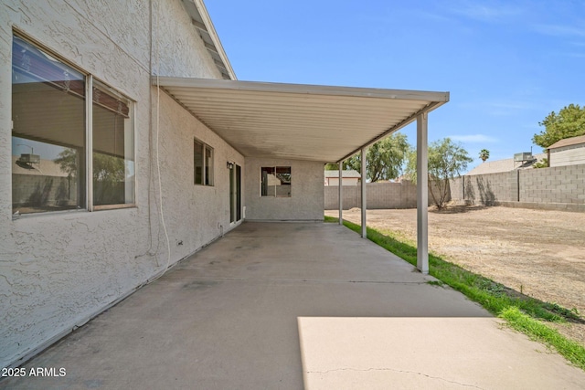 view of patio / terrace with fence