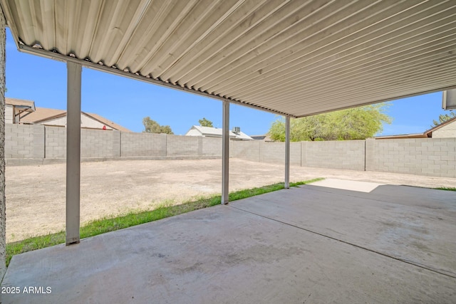 view of patio with a fenced backyard