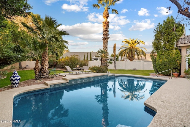 view of pool featuring a patio area