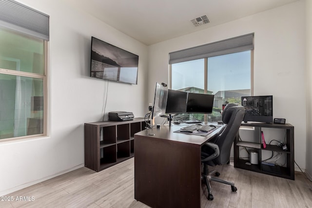 1647 W Gold Mine Way, San Tan Valley, AZ 85144 - home office featuring light wood-style flooring