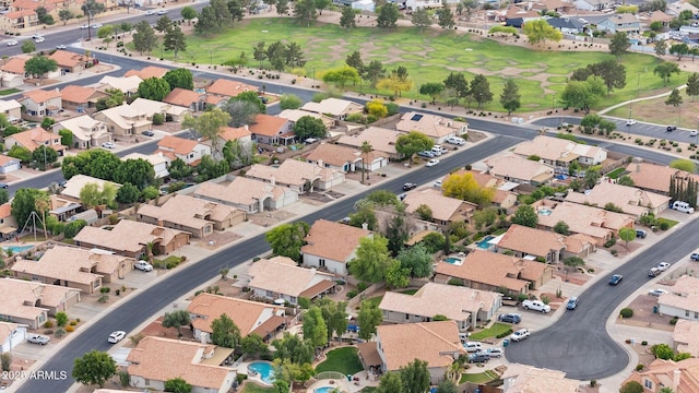 bird's eye view with a residential view