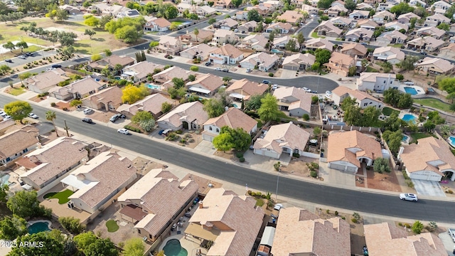 bird's eye view with a residential view