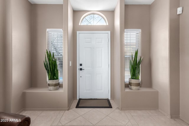 view of tiled entrance foyer