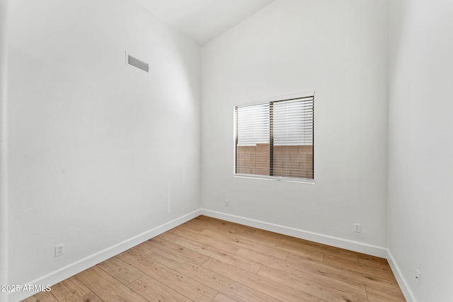 empty room featuring light wood-type flooring