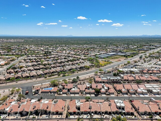 drone / aerial view with a residential view