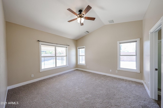 3897 E Douglas Loop, Gilbert, AZ 85234 - carpeted empty room featuring lofted ceiling and ceiling fan
