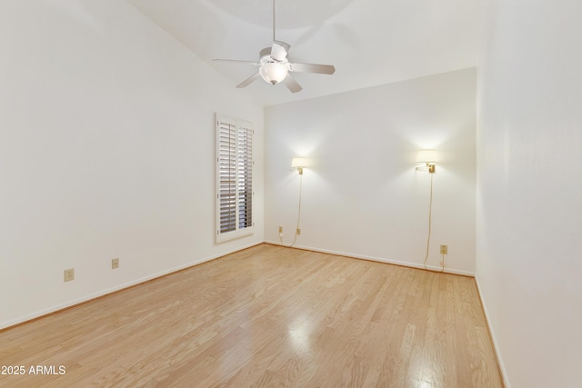 10609 E Cedar Waxwing Dr, Sun Lakes, AZ 85248 - spare room with baseboards, a ceiling fan, and wood finished floors