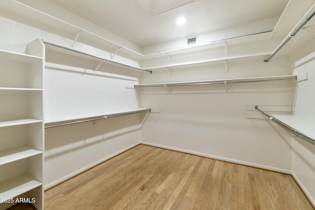 10609 E Cedar Waxwing Dr, Sun Lakes, AZ 85248 - walk in closet featuring visible vents and wood finished floors
