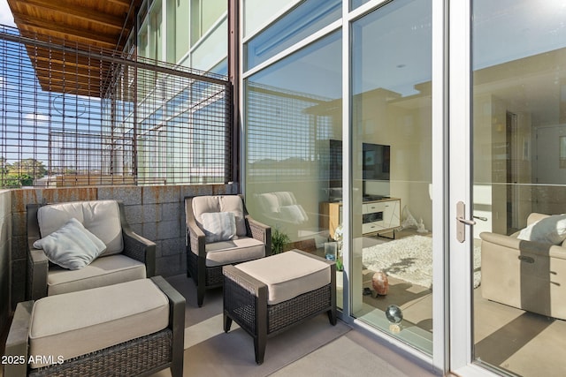 view of patio featuring an outdoor living space