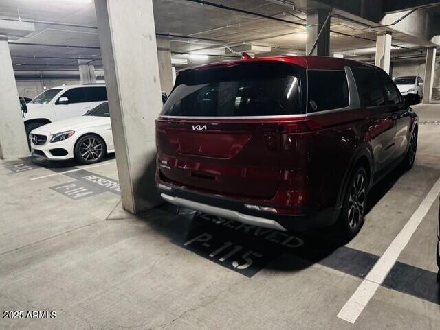 view of parking garage