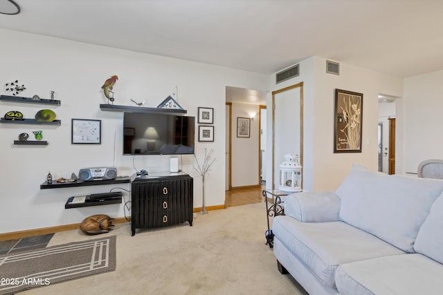 view of carpeted living room