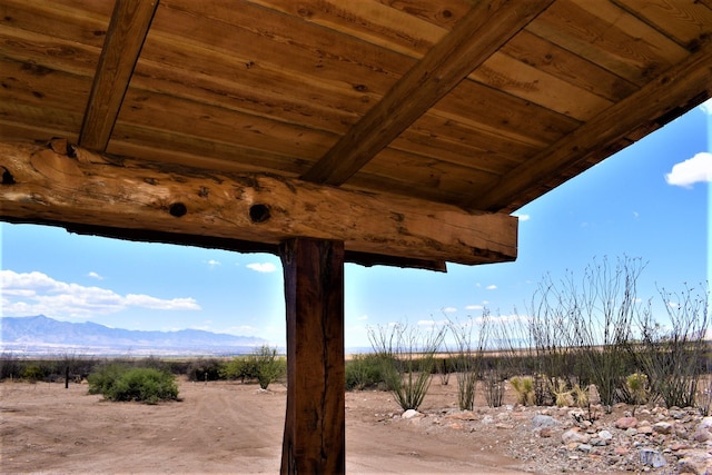 details featuring a mountain view