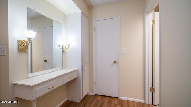 hallway featuring light hardwood / wood-style floors