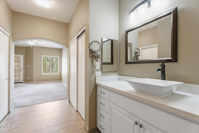 9600 N 96th St Unit 263, Scottsdale, AZ 85258 - bathroom featuring vanity and wood finished floors