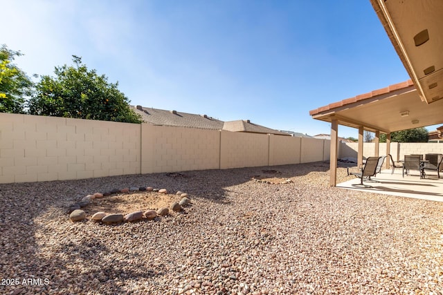 view of yard featuring a patio area