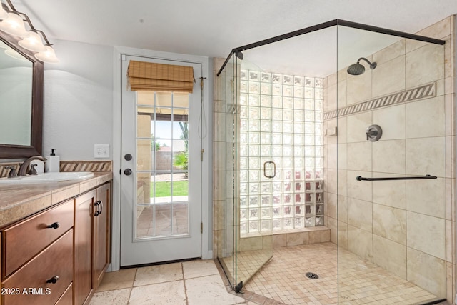 6417 E Kings Ave, Scottsdale, AZ 85254 - full bathroom with vanity and a stall shower
