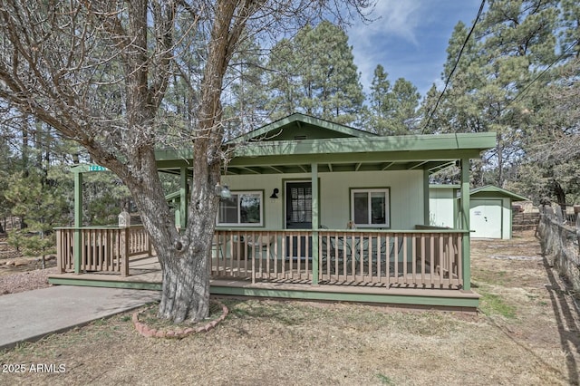 view of front of house featuring covered porch