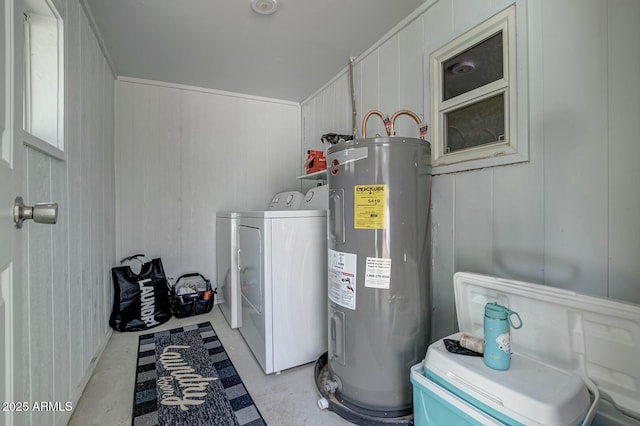 utilities with water heater and independent washer and dryer