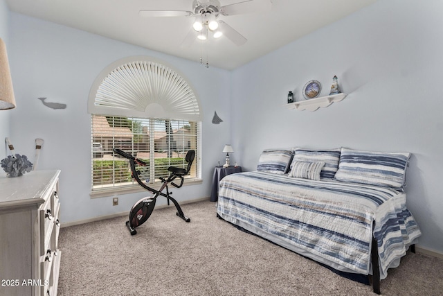 7648 W Mauna Loa Ln, Peoria, AZ 85381 - bedroom featuring carpet flooring, baseboards, and a ceiling fan