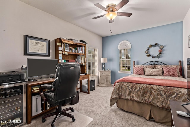 7648 W Mauna Loa Ln, Peoria, AZ 85381 - carpeted bedroom featuring an office area and a ceiling fan