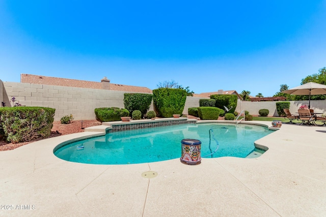 7648 W Mauna Loa Ln, Peoria, AZ 85381 - view of pool with a fenced backyard and a patio area