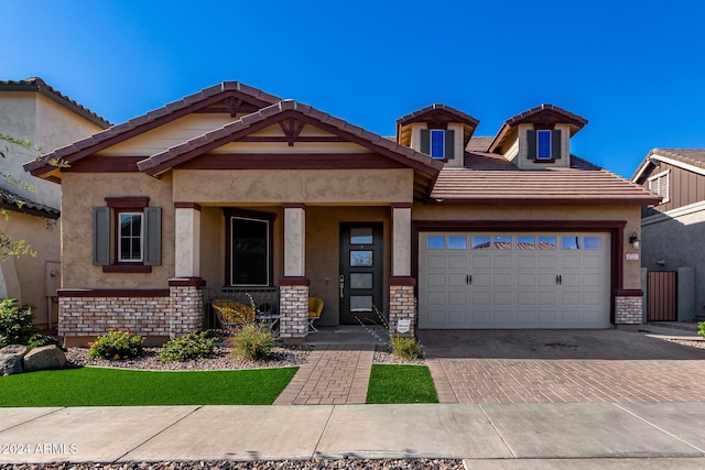 view of front of home featuring covered porch