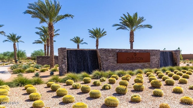 view of community sign
