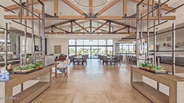 building lobby featuring visible vents