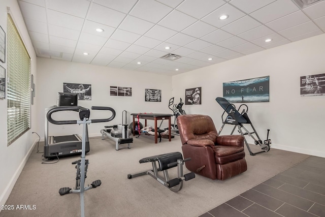 21615 E Pegasus Pkwy, Queen Creek, AZ 85142 - interior space featuring baseboards, visible vents, a drop ceiling, and recessed lighting