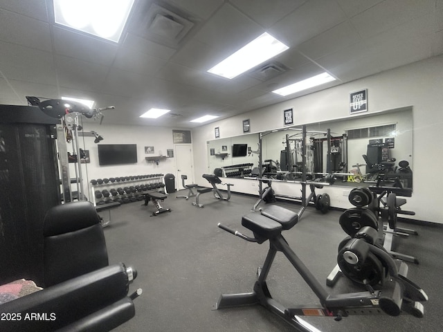 21615 E Pegasus Pkwy, Queen Creek, AZ 85142 - exercise room with a drop ceiling