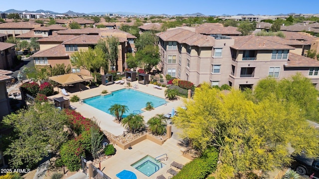 19777 N 76th St Unit 3220, Scottsdale, AZ 85255 - aerial view of residential area with a pool