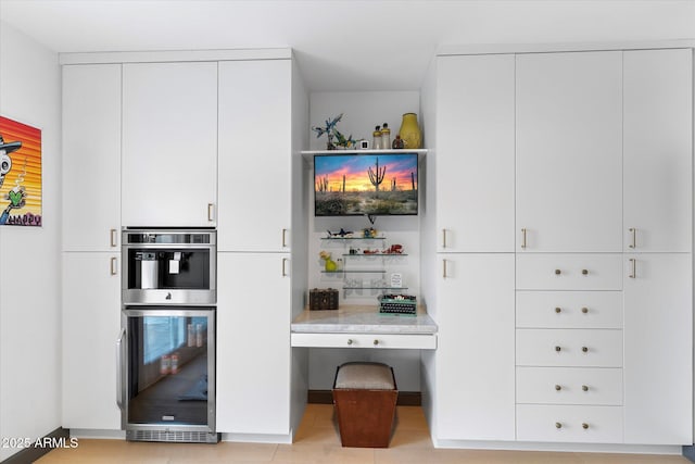 interior space featuring wine cooler