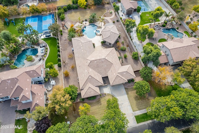 birds eye view of property