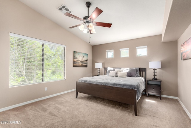3041 E Fremont Rd, Phoenix, AZ 85042 - bedroom with carpet flooring, a ceiling fan, and lofted ceiling
