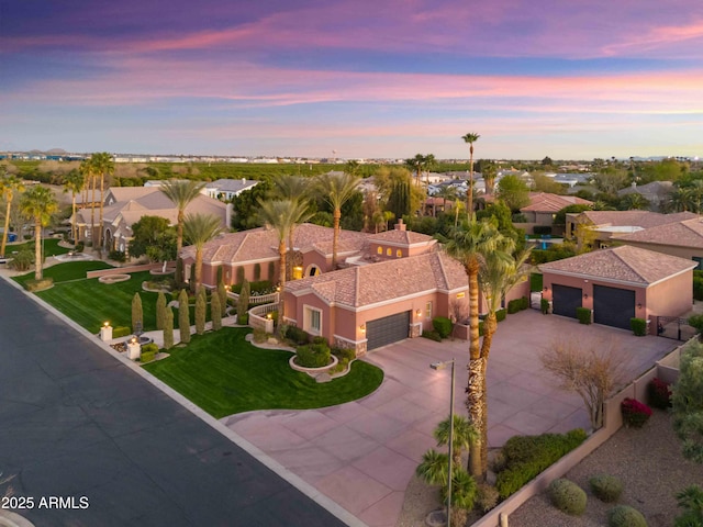 bird's eye view with a residential view