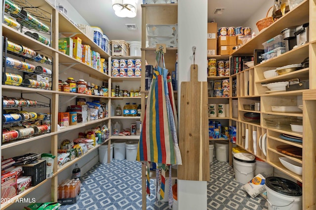 pantry with visible vents