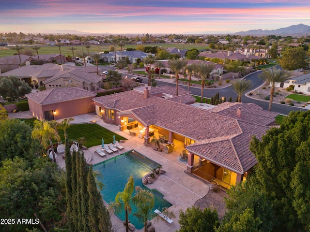 bird's eye view featuring a residential view