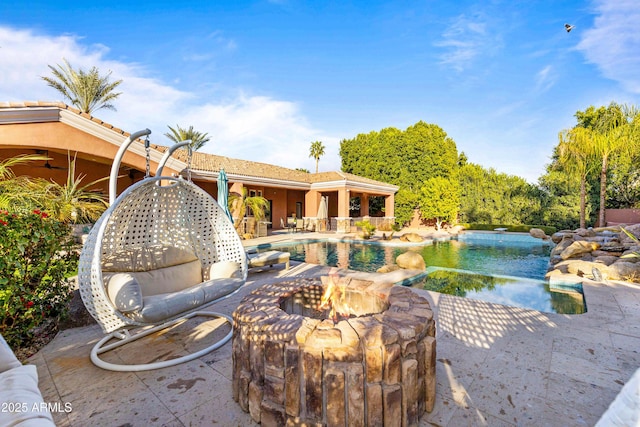 view of patio featuring an outdoor pool