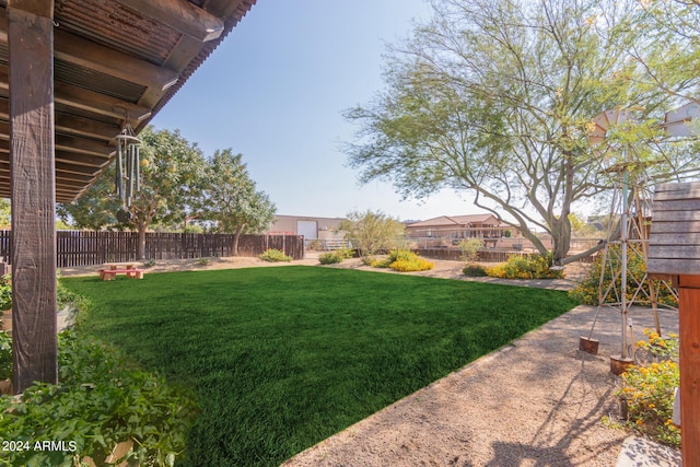 view of yard with a patio